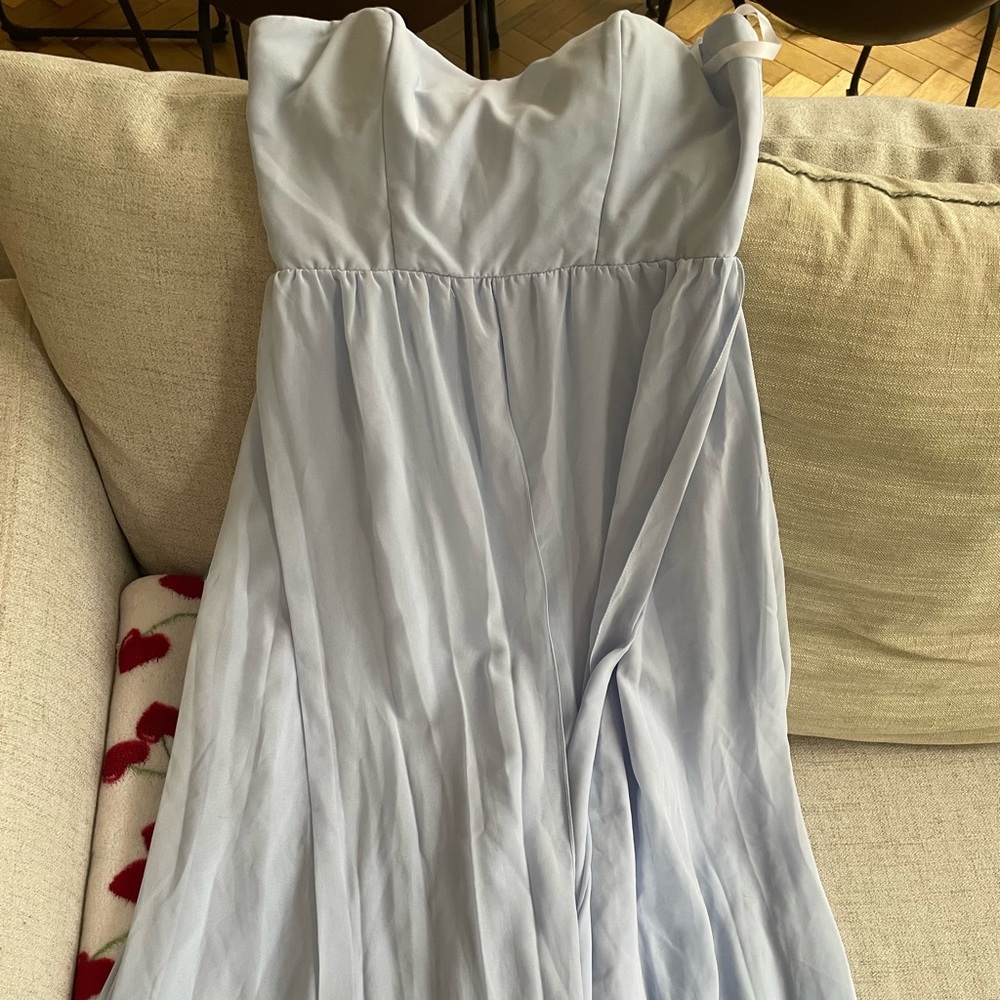 Revelry Sky Blue bridesmaid dress
